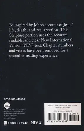 NIV Pocket Gospel of John, Reader's Edition, Softcover with Blue Pier Zondervan Bibles