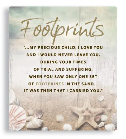 Footprints - Porcelain Message Plaque CBC Distributors