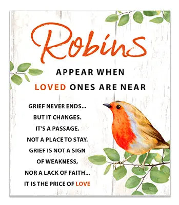Robins Near You - Porcelain Message Plaque CBC Distributors