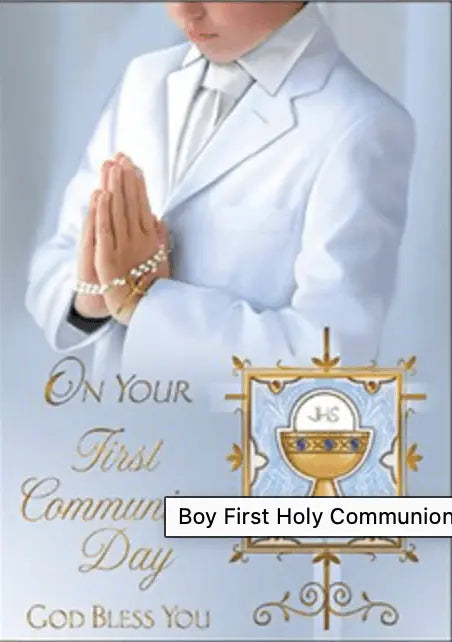 Holy Communion Handcrafted Keepsake – Boy CBC Distributors