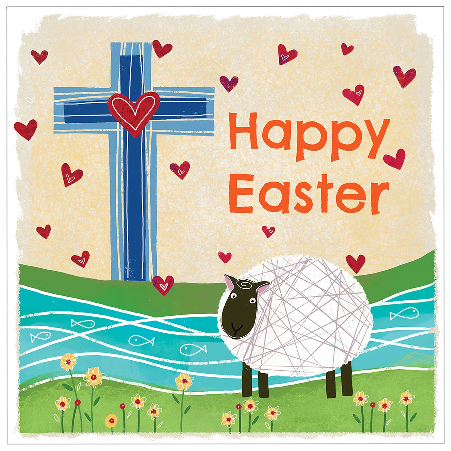 Sheep & Cross Easter Cards (pack of 5)