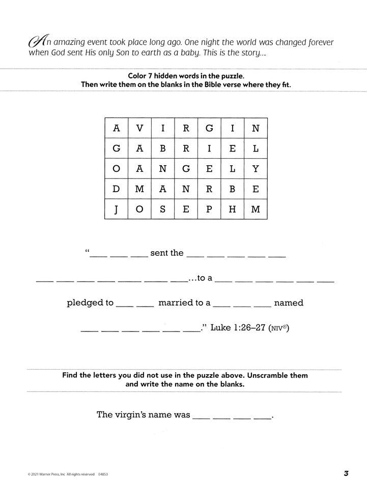 christmas story coloring book Inside page