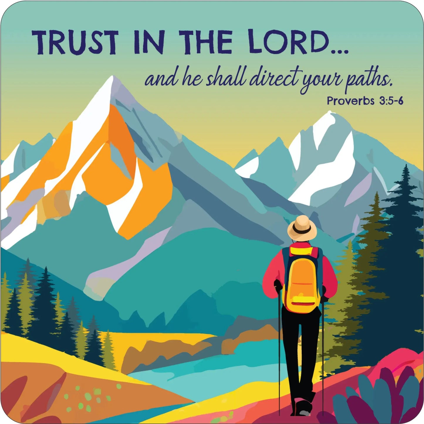 Trust In The Lord Christian Coaster Just Cards Direct
