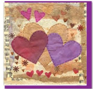 Two Hearts Small Notelet Card Just Cards Direct