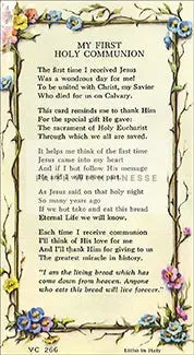 First Communion Series Verse - Paper Card CBC Distributors