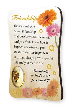 Friendship Wood Plaque - Fridge Magnet CBC Distributors