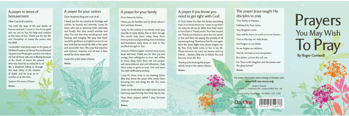 Prayers You May Wish to Pray Tract