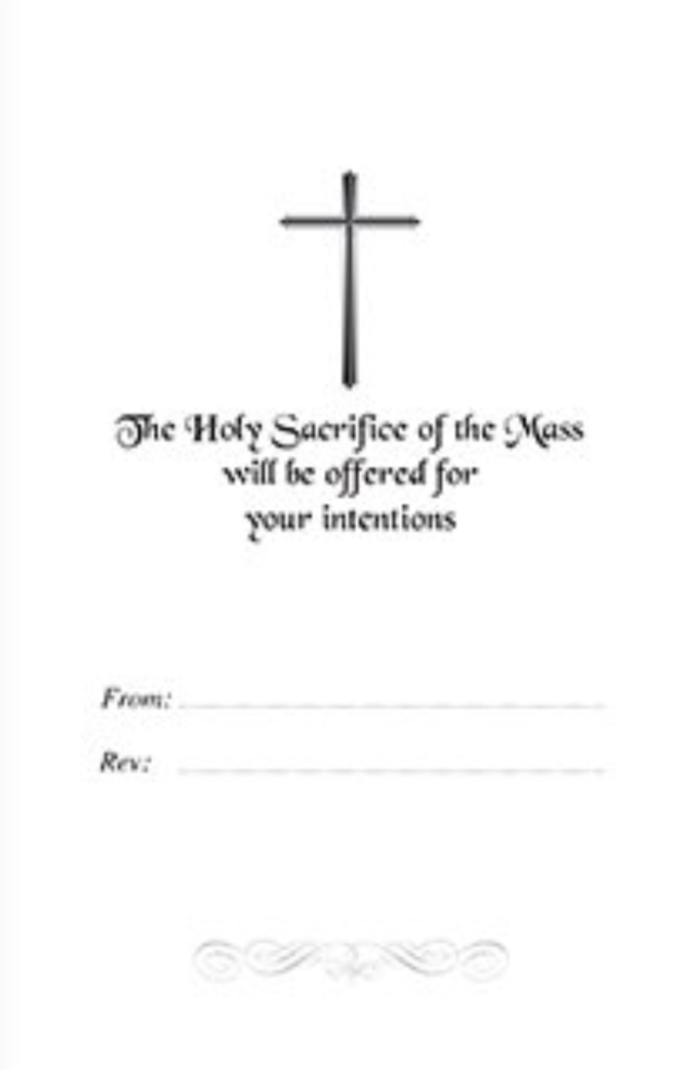A Mass Bouquet Card - God Bless You Always - Wht/Gld/Bl