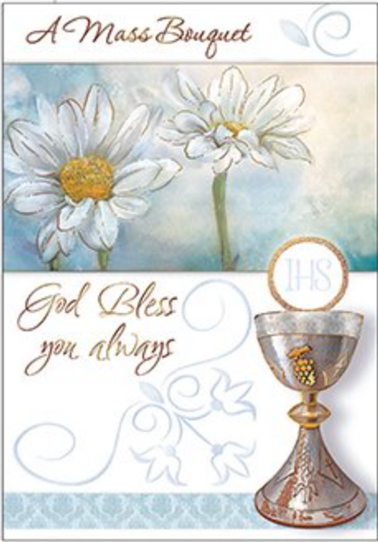 A Mass Intention Card Card - Bouquet - God Bless You Always CBC Distributors