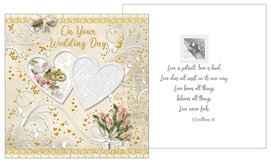 Foil Stamped Wedding Wishes Card