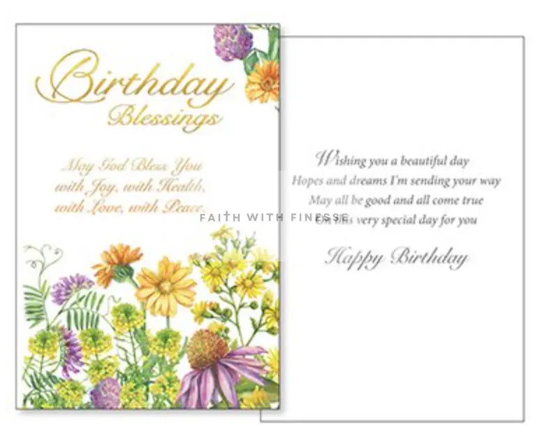 Birthday Blessings Greeting Card - 2 Designs CBC Distributors