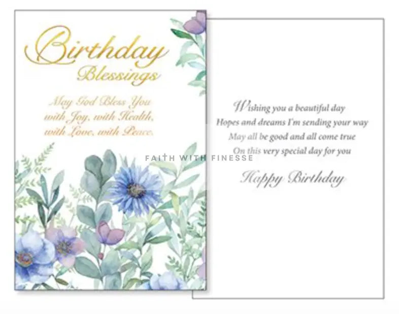 Birthday Blessings Greeting Card - 2 Designs CBC Distributors