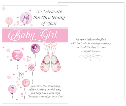 Elegant Christening Wishes Card
