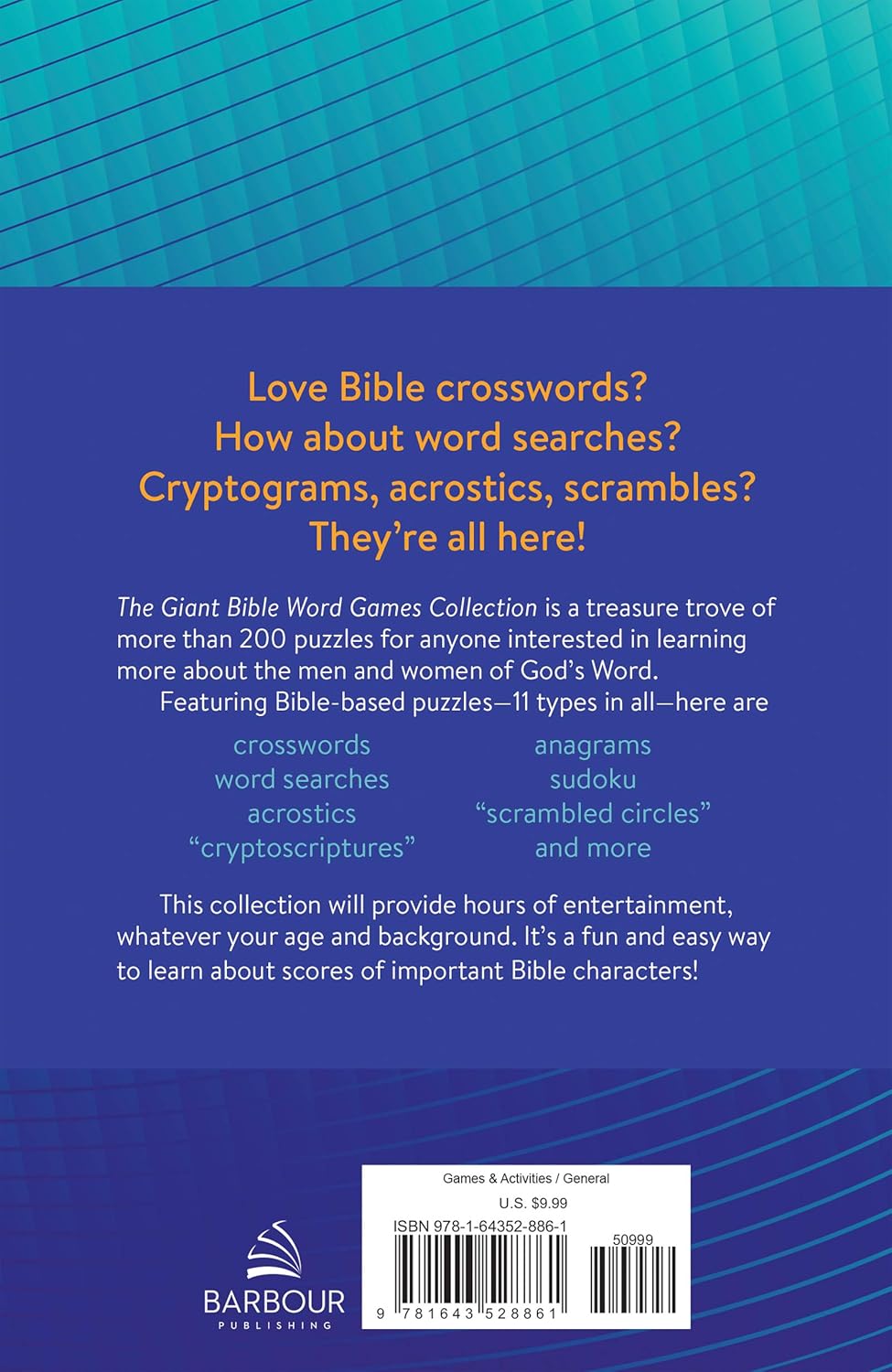 The Giant Bible Word Games Collection - Acrostics, Crosswords, Cryptoscriptures, Word Searches, and More! Barbour Publishing
