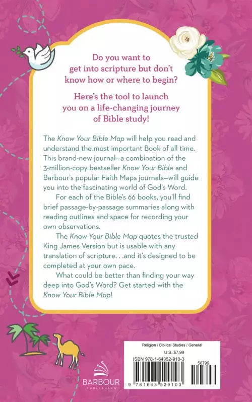 Know Your Bible Map [Women's Cover] A Creative Journal Barbour Publishing