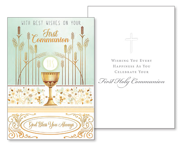 first Communion Wishes Card