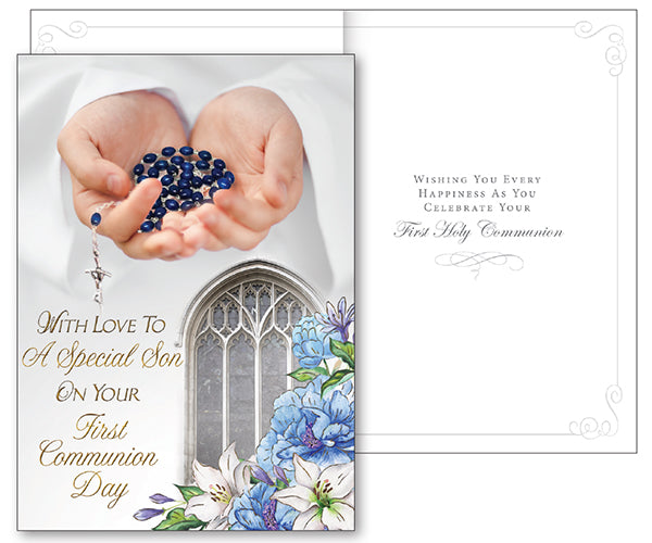 First Holy Communion Son Card with Insert