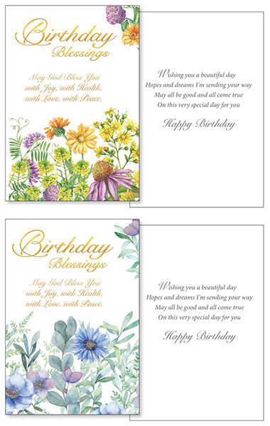 Birthday Blessings Greeting Card - 2 Designs CBC Distributors