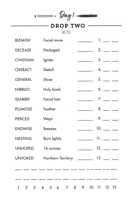 Everyday Bible Word Game page