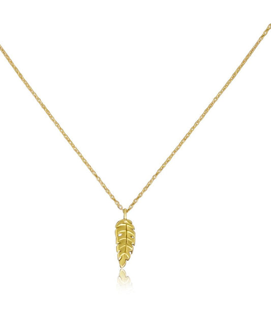 FWF Gold Plated S925 Leaf Pendant