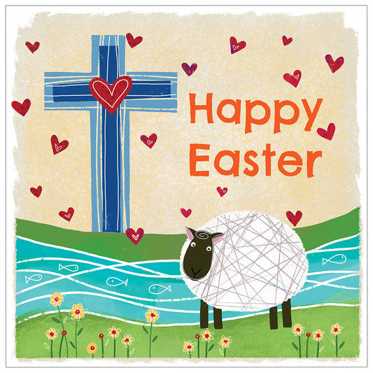 Sheep & Cross Easter Cards (pack of 5)