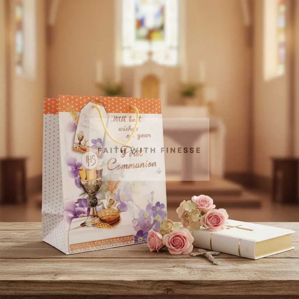 Symbolic Gift Bag - Wooden table gift scene