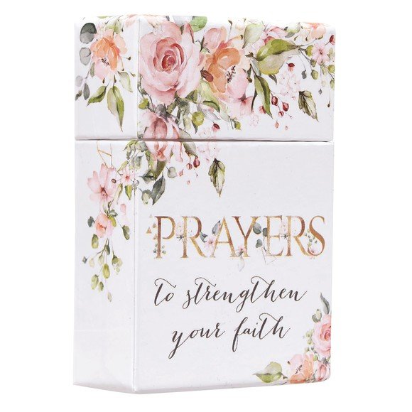 Prayers to Strengthen Your Faith, Box of Blessings (50 Double Sided Prayer Cards) Christian Art Gifts